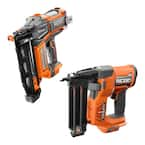 RIDGID 18V Brushless Cordless 16-Gauge Straight Finish Nailer with 18V ...