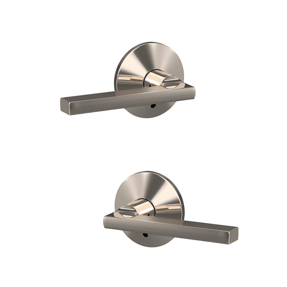 Schlage Custom Latitude Polished Nickel Dummy Door Handle with Kinsler
