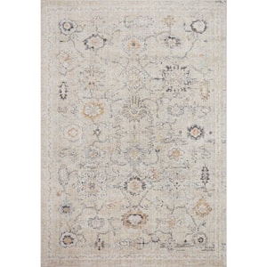 Monroe Natural/Multi 2 ft. 6 in. x 7 ft. 9 in. Shabby Chic Runner Area Rug