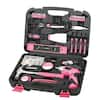 135 Piece Pink Ladies Tool Set Women Case Wrench Home Mechanics