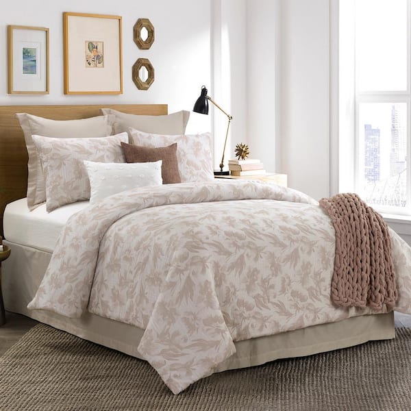 DONNA SHARP Almaria 3-Piece Blush Cotton Queen Comforter Set