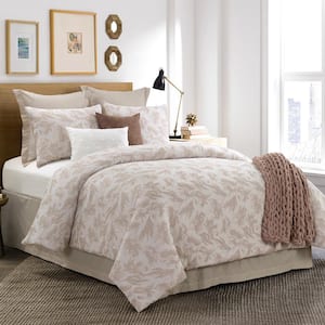Almaria 3-Piece Blush Cotton King Comforter Set