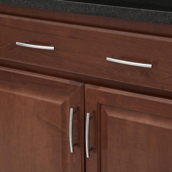 Nîmes Collection 3-3/4 in. (96 mm) Traditional Chrome Cabinet Arch Pull