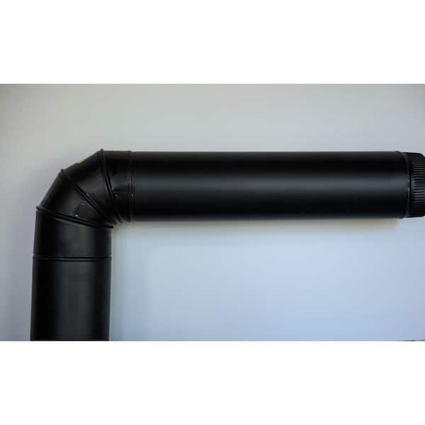 Adjustable Length Double Wall Black Stove Pipe-6x 68