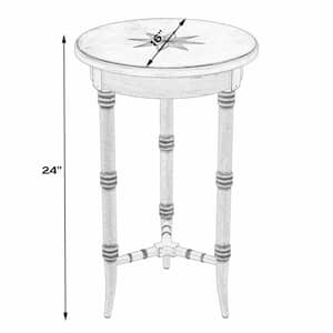 Valerie 16 in. Beige Round Particle Board End Table