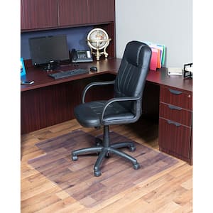 36 in. x 48 in. Clear Office Chair Mat with Lip for Hard Floors