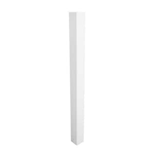 4 in. x 4 in. x 8 ft. White Vinyl Fence Blank Post