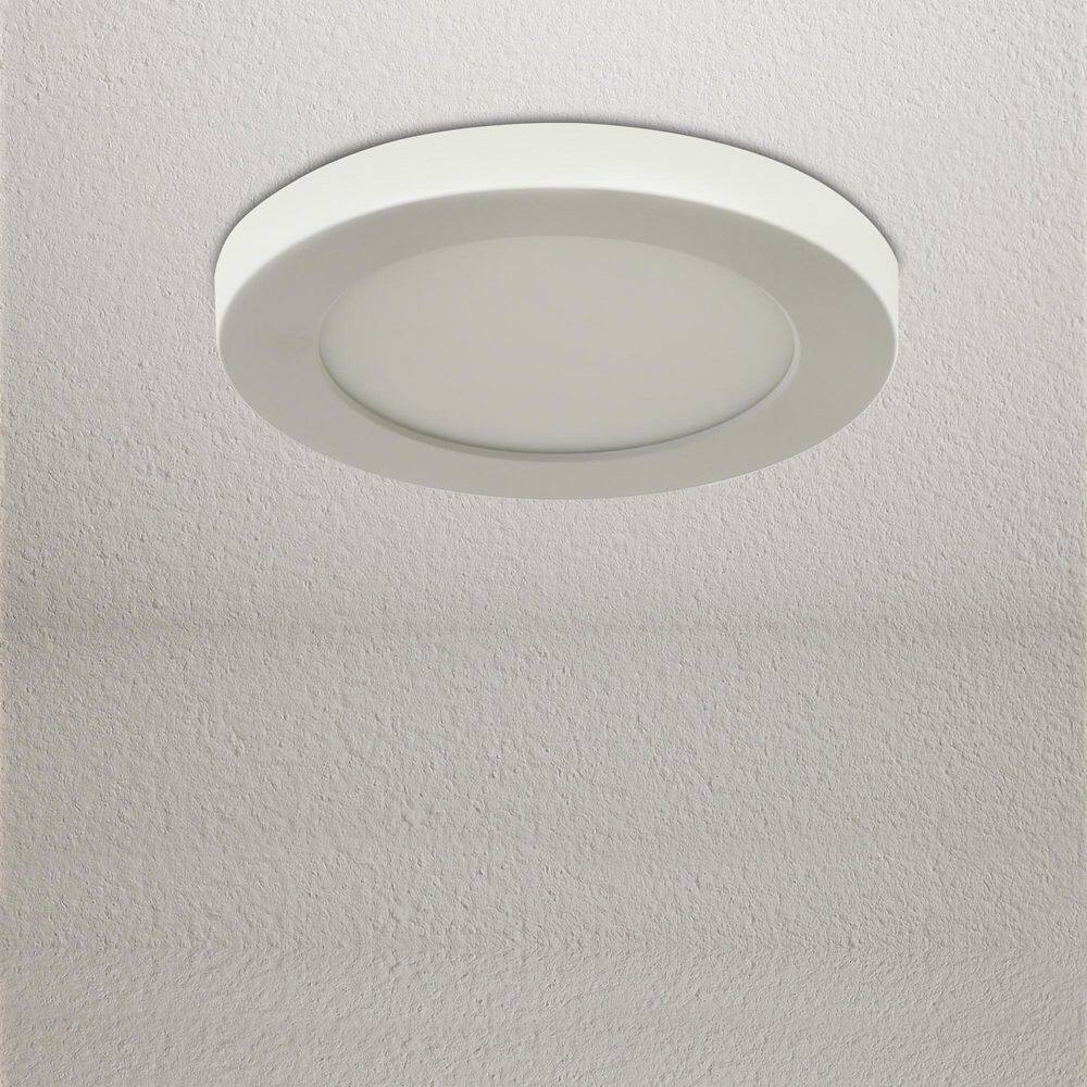 5.3 in. 8-Watt White Integrated LED Round Flat Panel Flush Mount Dimmable Ceiling Light Color Change 5CCT price history on PriceWatchPro