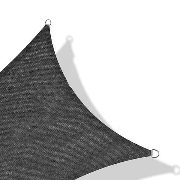 10 ft. x 13 ft. Sun Shade Sail Rectangle Charcoal UV Block Sunshade for Backyard Yard Deck Patio Garden Outdoor Activity