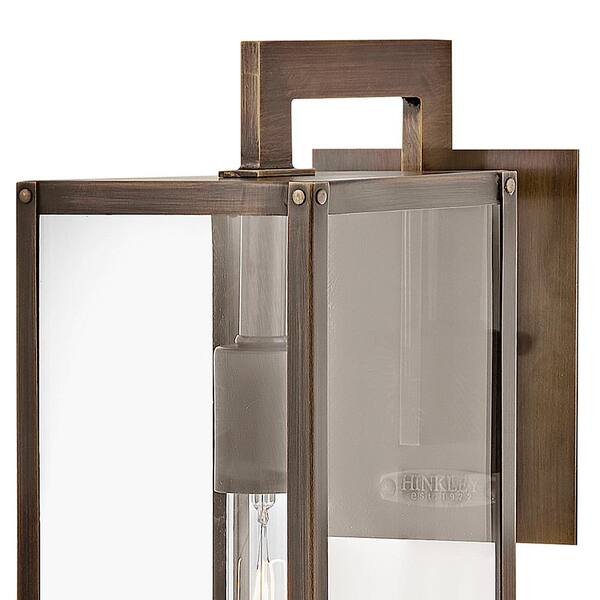 HINKLEY - Max 1-Light Burnished Bronze Hardwired Outdoor Wall Lantern Sconce