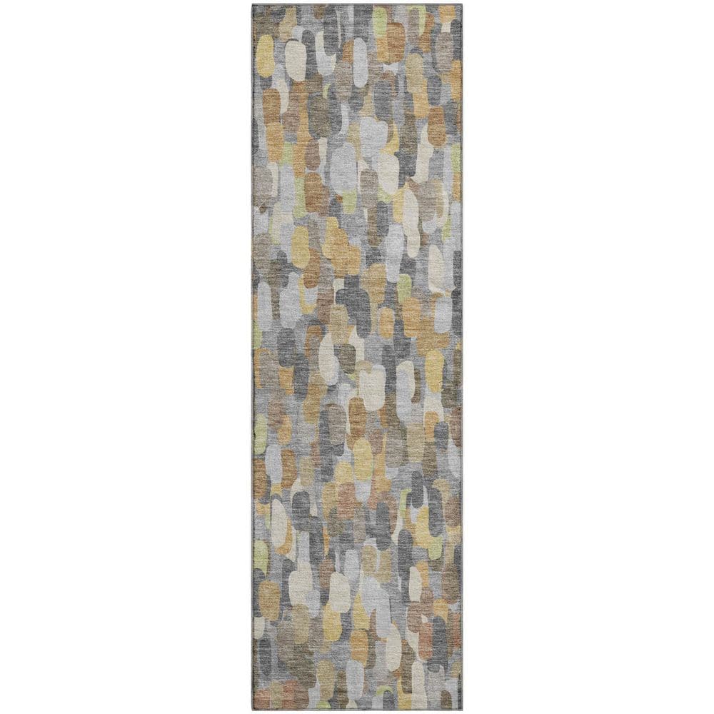 Mayfield Premium Machine Washable Abstract AMF2451 Gray 2 ft. x 7 ft. Runner Rug price history on PriceWatchPro