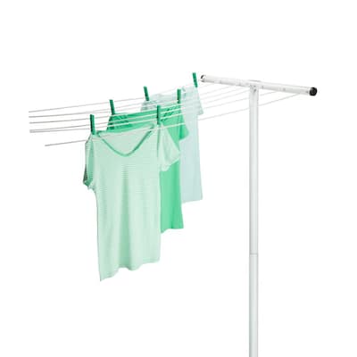 Poles Clotheslines Laundry Room Storage The Home Depot - Diy Clothes Drying Rack Outdoor