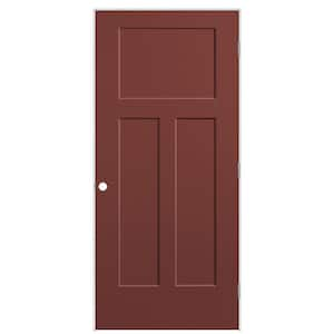 36 in. x 80 in. 3-Panel Winslow Left-Hand Solid Core Red Bluff Molded Composite Single Prehung Interior Door