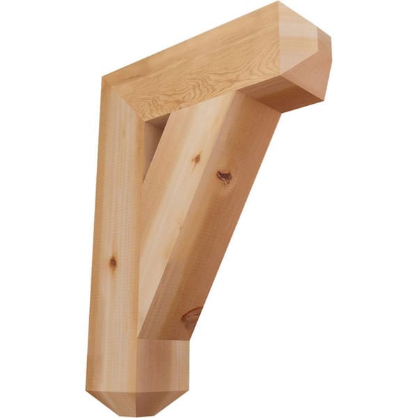 Ekena Millwork 5.5 in. x 30 in. x 22 in. Western Red Cedar Traditional Craftsman Smooth Bracket