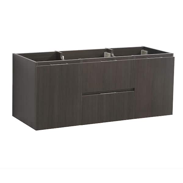 Fresca Valencia 48 in. W Wall Hung Bathroom Vanity Cabinet in Gray Oak