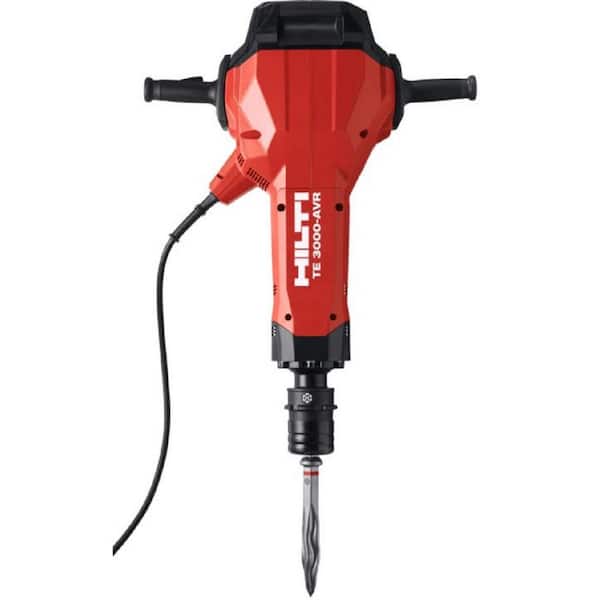 Correctie pijn ontploffen Hilti 15 Amp 120V Hex 28 Corded 32.3 in x 23.1 in. x 8.6 in. TE-3000 AVR  Electric Jack Hammer with Trolley, Cord and Chisels 3740144 - The Home Depot