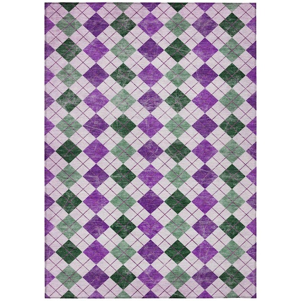 Chantille Machine Washable Indoor/Outdoor Abstract ACN2237 Purple 2 ft. 6 in. x 3 ft. 10 in. Area Rug