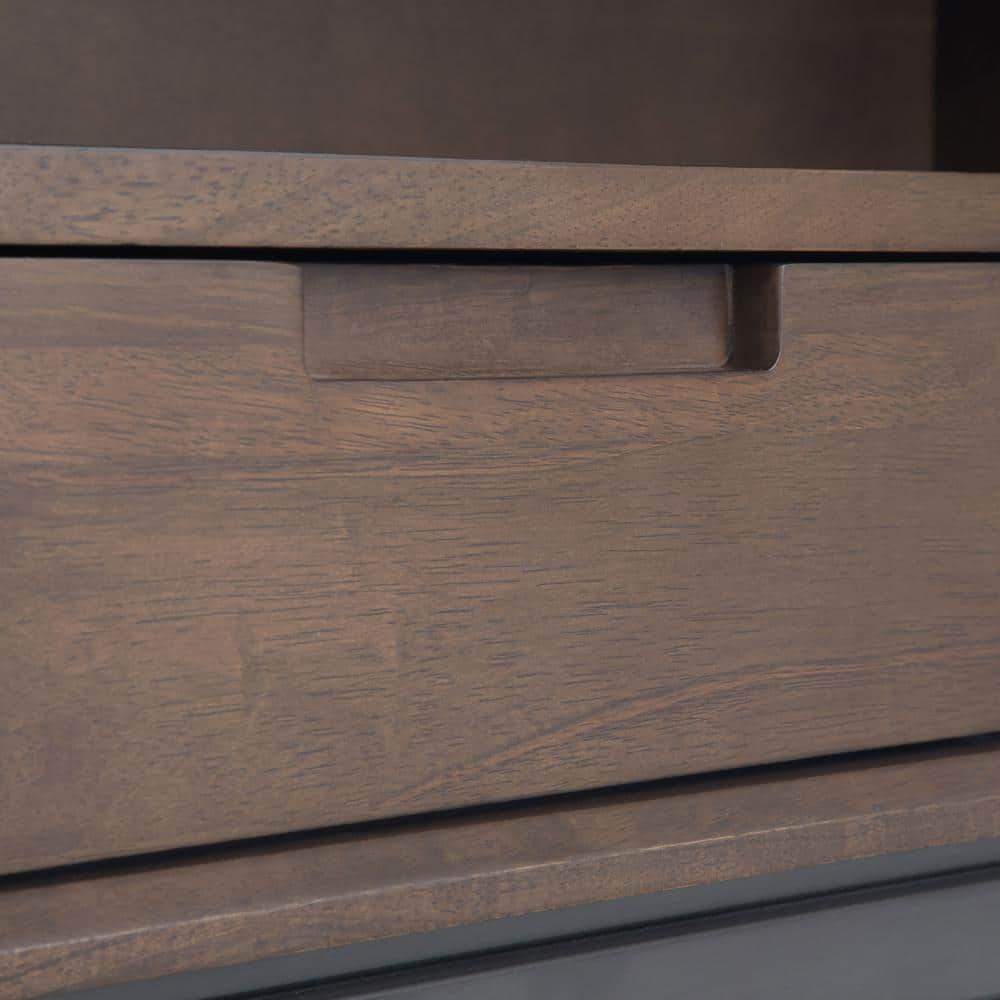 Banting Mid-Century Modern Walnut Brown Bookcase with Adjustable Shelves