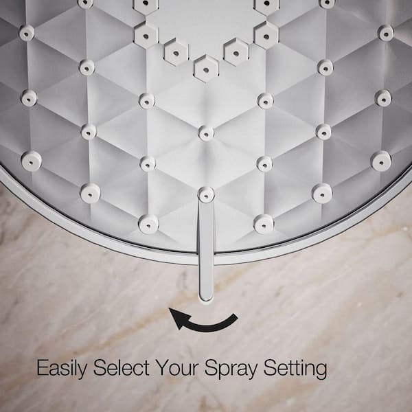 KOHLER Awaken G110 3-Spray Patterns 2.5 GPM 4. 3125 in. Wall Mount Fixed Shower Head in Polished Chrome