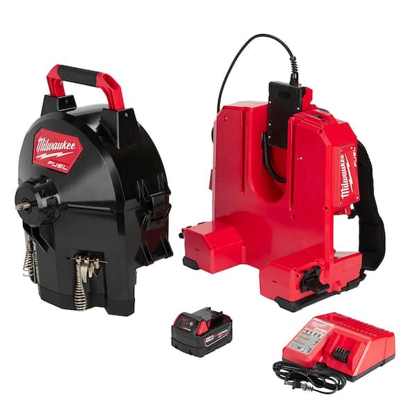 Milwaukee M18 Fuel 18-Volt Lithium-Ion Brushless Cordless Drain Cleaning 3/8 in. Switch Pack Sectional Drum System Kit