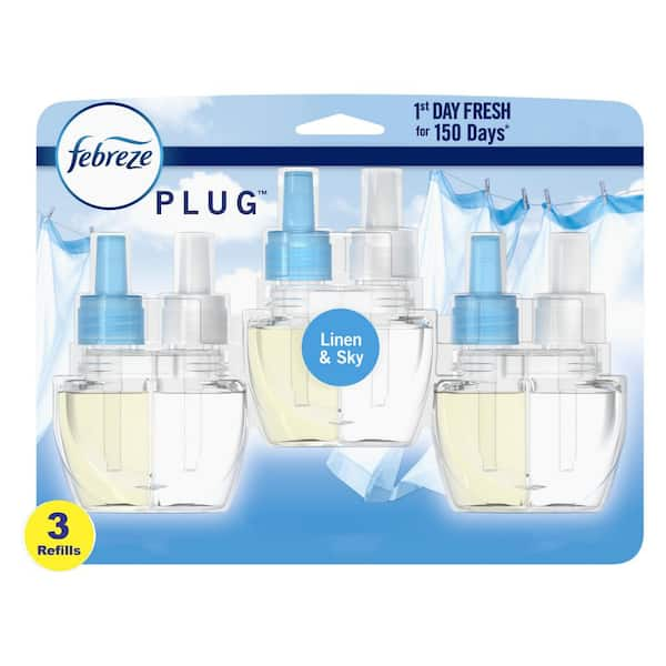 Plug Fade Defy 0.87 oz. Linen and Sky Scent Plug-In Air Freshener Refill (3 Refills)