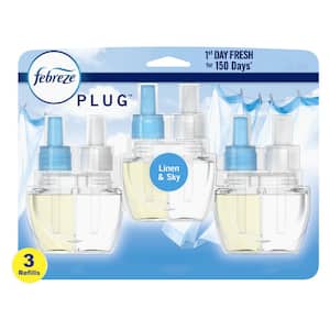 Plug Fade Defy 0.87 oz. Linen and Sky Scent Plug-In Air Freshener Refill (3-Count)