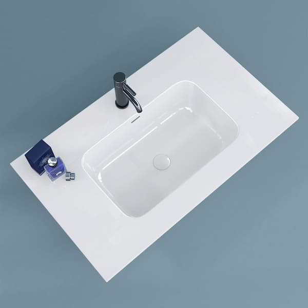 marble♡ Nipomo | Rectangular Concrete Bathroom Sink | Native Trails