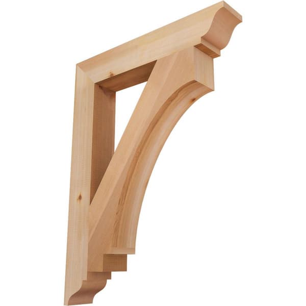 Ekena Millwork 3.5 in. x 32 in. x 24 in. Western Red Cedar Imperial Traditional Smooth Bracket