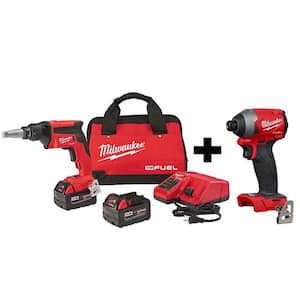 M18 FUEL 18-Volt Lithium-Ion Brushless Cordless Drywall Screw Gun Kit with M18 FUEL Impact Driver