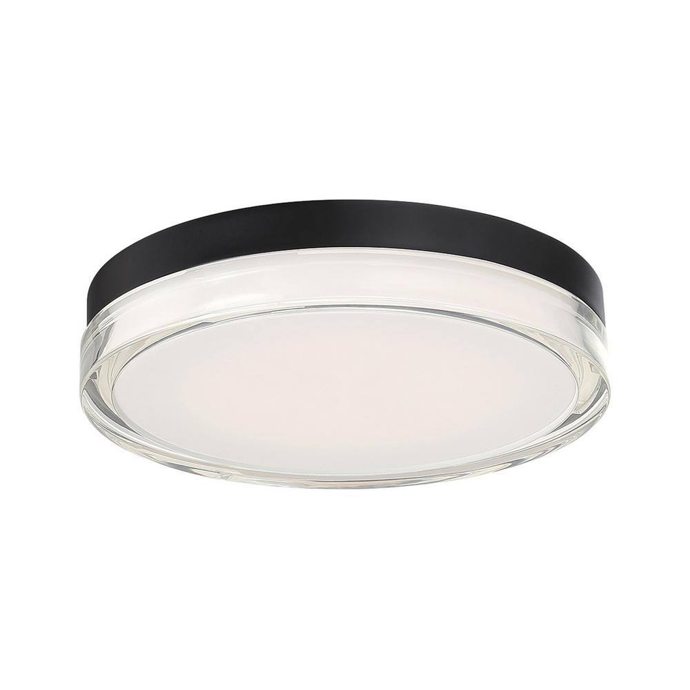 WAC Lighting Dot 12 in. 1Light 3500K Black LED Flush Mount FMW57812