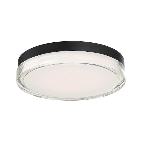 WAC Lighting Dot 12 in. 1-Light 3500K Black LED Flush Mount