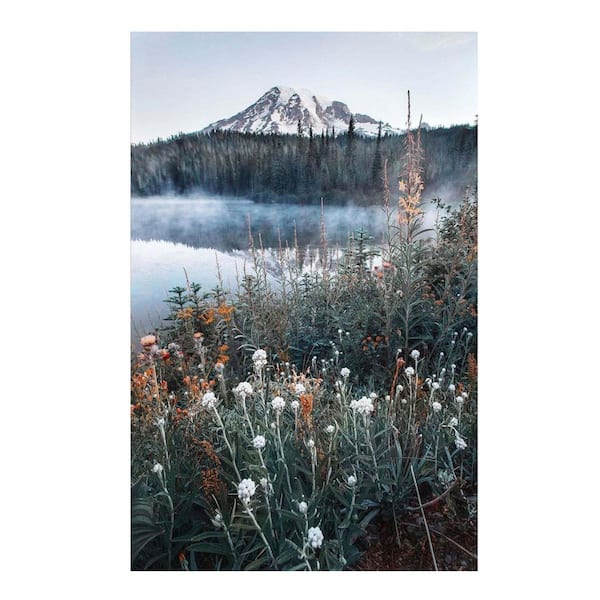 Blue Nature Lake Mountain Scene Landscape Unframed Canvas Art Print 36 ...