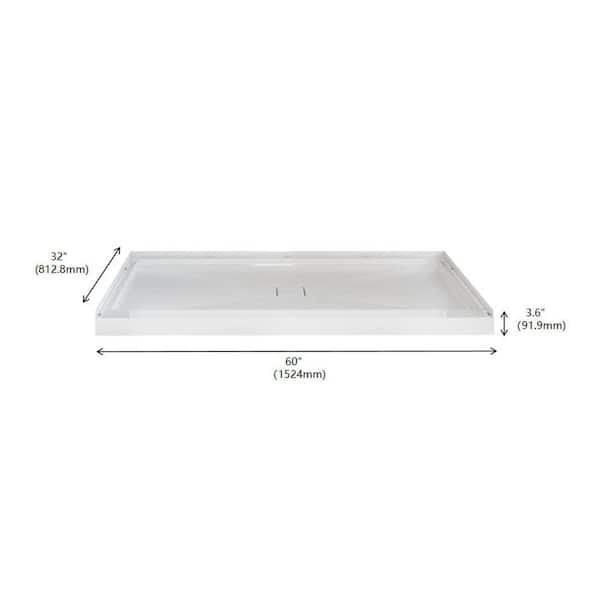 Vanity Art 60 in. L x 32 in. W x 3.6 in. H Single Threshold Center