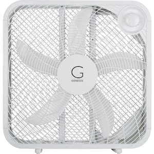 20 Inch Fan Genesis 20 Inch - 3 Speed Settings With Carry Handle Box Fan