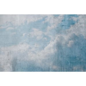Blue Clouds Abstract Contemporary Wall Mural