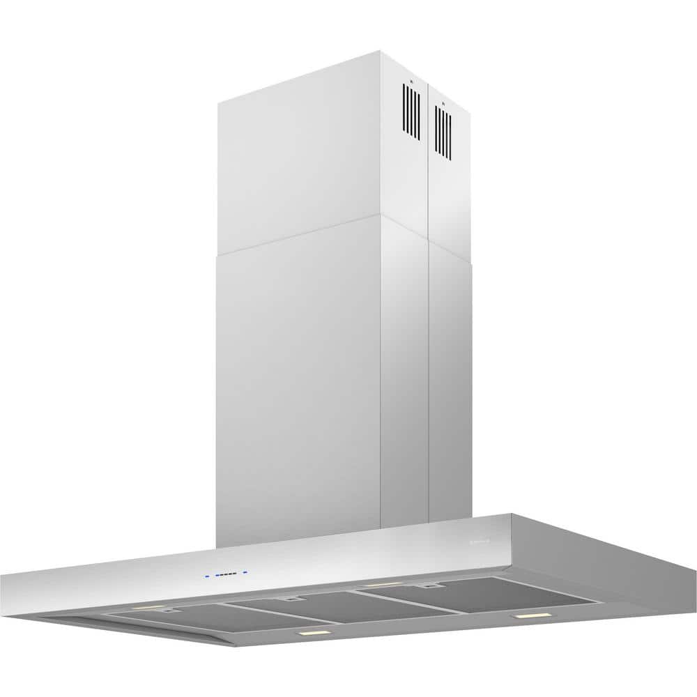 Roma 36-Inch Stainless Steel Island Range Hood with LED Light