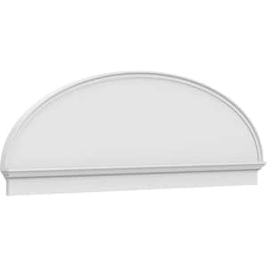 2-3/4 in. x 86 in. x 28-3/8 in. Elliptical Smooth Architectural Grade PVC Combination Pediment Moulding