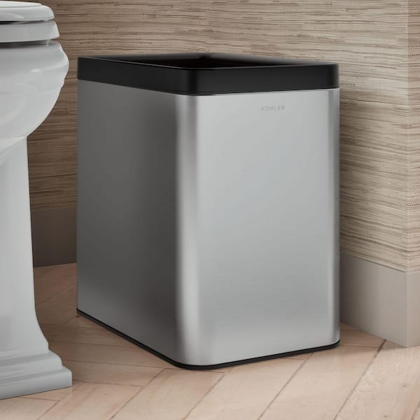 KOHLER 25-Liter Open-Top Trash Can in Stainless Steel 31314-ST
