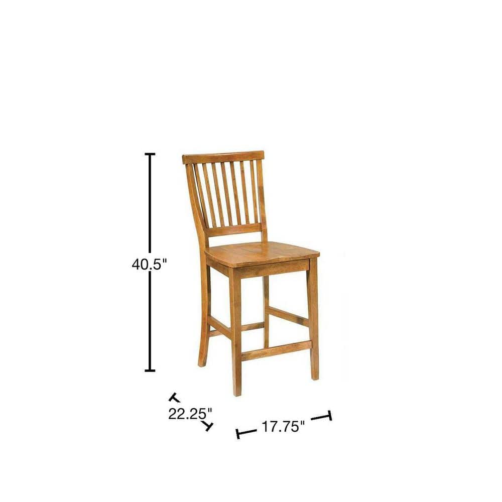 Cottage Oak 41" Wood Arts and Crafts Counter Stool