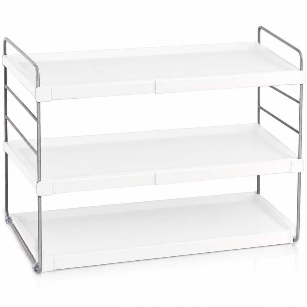 Expandable 3-Tier Foil and Plastic Wrap Organizer, Height Adjustable 9.8 to 15.6 in Cabinet Rack price history on PriceWatchPro
