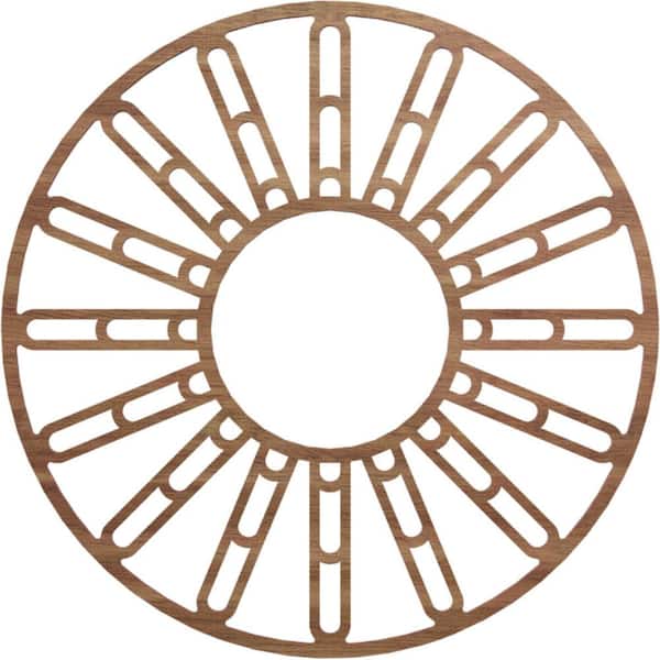 Ekena Millwork 26 in. x 9 in. x 0.375 in. Wood Medallion Moulding