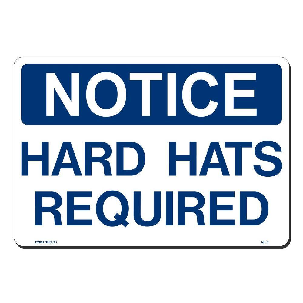 14 in. x 10 in. Notice Hard Hats Required Sign Printed on More Durable, Thicker, Longer Lasting Styrene Plastic price history on PriceWatchPro