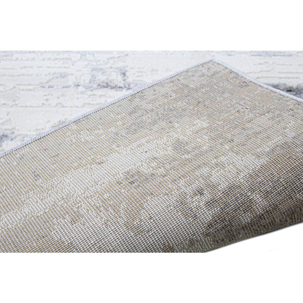 Elegant Tranquility 8' x 10' Gray Synthetic Transitional Area Rug
