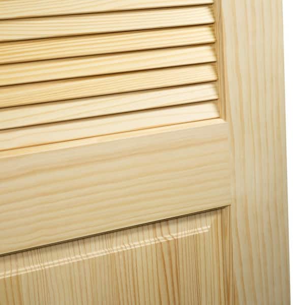 Buy 30 in. x 80 in. Louver Panel Unfinished Solid Core Pine Interior