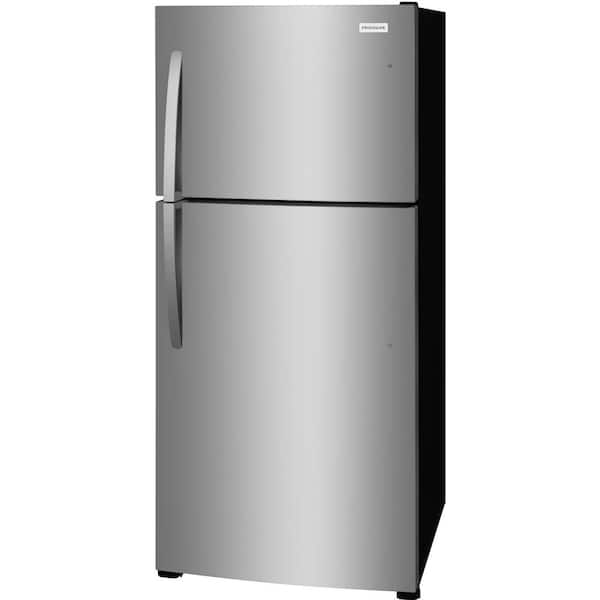 Frigidaire - 30 in. 20 cu. ft. Garage Ready Freestanding Top Freezer Refrigerator in Stainless Steel, ENERGY STAR