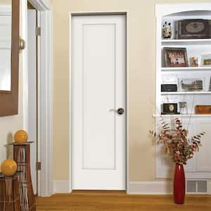 24 in. x 80 in. 1 Panel Shaker Left-Hand Solid Core Primed Wood Single Prehung Interior Door