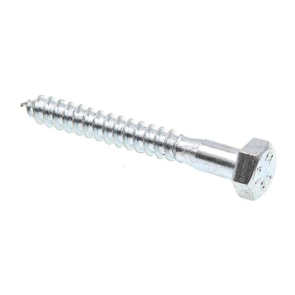 Prime-Line 5/16 in. x 2-1/2 in. A307 Grade A Zinc Plated Steel Hex Lag Screws (50-Pack)