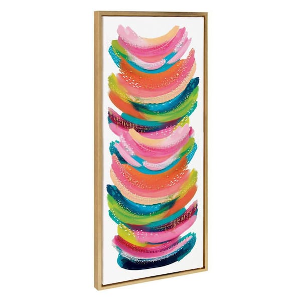 Kate and Laurel Sylvie "Bright Abstract" by Jessi Raulet of Ettavee Framed Art Print 18 in. x 40 in.