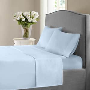 Luxurious Collection Blue 1000-Thread Count 100% Cotton King Sheet Set