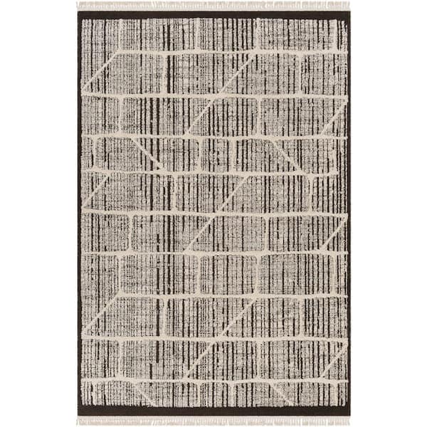 Berlin Black/Cream Graphic 5 ft. x 7 ft. Indoor Area Rug